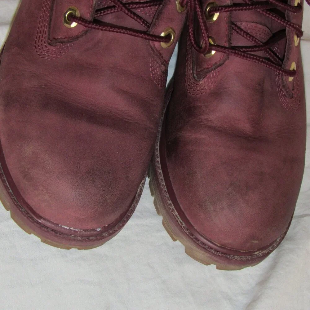 Timberland Primaloft 200 Gram Berry Burgundy Boots Girls sz 5